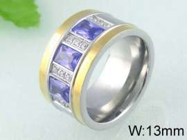 Stainless Steel Stone&Crystal Ring