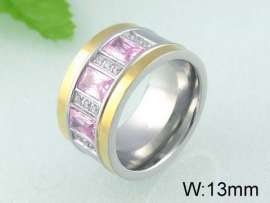 Stainless Steel Stone&Crystal Ring