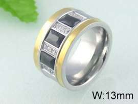 Stainless Steel Stone&Crystal Ring