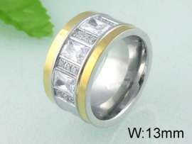 Stainless Steel Stone&Crystal Ring