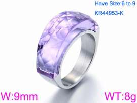 Stainless Steel Stone&Crystal Ring