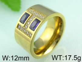 Stainless Steel Stone&Crystal Ring