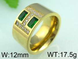Stainless Steel Stone&Crystal Ring
