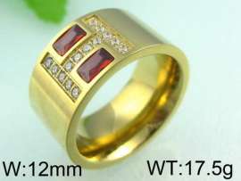 Stainless Steel Stone&Crystal Ring