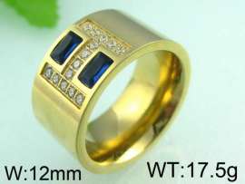 Stainless Steel Stone&Crystal Ring