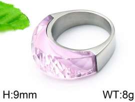 Stainless Steel Stone&Crystal Ring