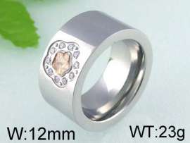 Stainless Steel Stone&Crystal Ring