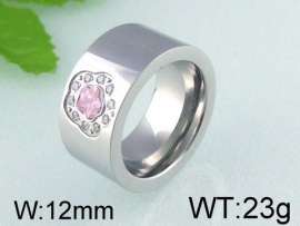 Stainless Steel Stone&Crystal Ring