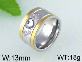 Stainless Steel Stone&Crystal Ring