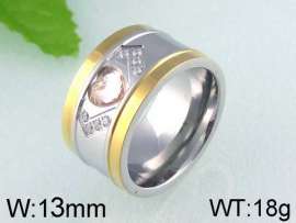 Stainless Steel Stone&Crystal Ring
