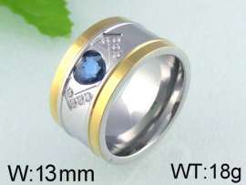 Stainless Steel Stone&Crystal Ring