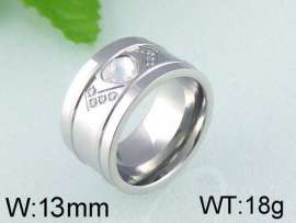 Stainless Steel Stone&Crystal Ring