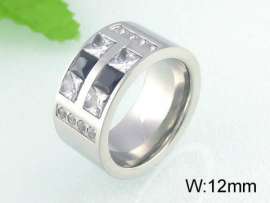 Stainless Steel Stone&Crystal Ring