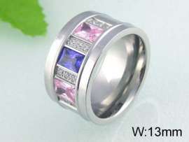 Stainless Steel Stone&Crystal Ring