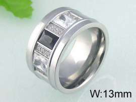 Stainless Steel Stone&Crystal Ring