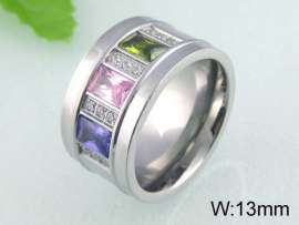 Stainless Steel Stone&Crystal Ring