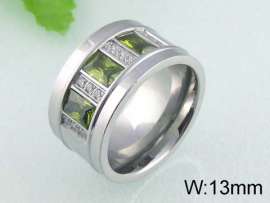 Stainless Steel Stone&Crystal Ring