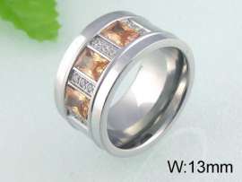 Stainless Steel Stone&Crystal Ring