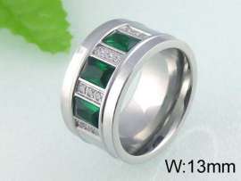 Stainless Steel Stone&Crystal Ring