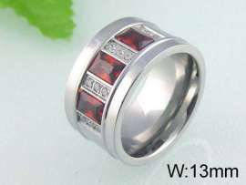 Stainless Steel Stone&Crystal Ring