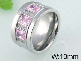 Stainless Steel Stone&Crystal Ring