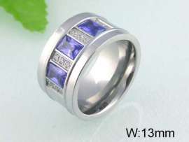 Stainless Steel Stone&Crystal Ring