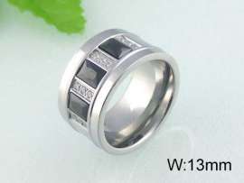 Stainless Steel Stone&Crystal Ring