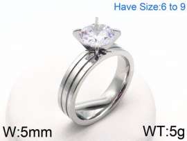 Stainless Steel Stone&Crystal Ring