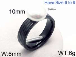 SS Shell Pearl Rings