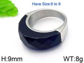 Stainless Steel Stone&Crystal Ring