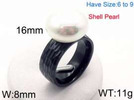 SS Shell Pearl Rings