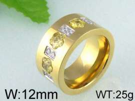 Stainless Steel Stone&Crystal Ring