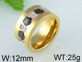 Stainless Steel Stone&Crystal Ring
