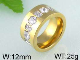 Stainless Steel Stone&Crystal Ring