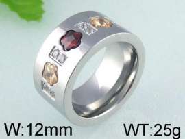 Stainless Steel Stone&Crystal Ring