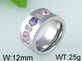 Stainless Steel Stone&Crystal Ring