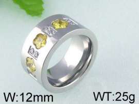 Stainless Steel Stone&Crystal Ring