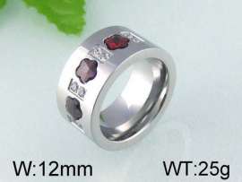 Stainless Steel Stone&Crystal Ring