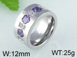 Stainless Steel Stone&Crystal Ring