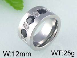 Stainless Steel Stone&Crystal Ring