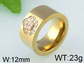 Stainless Steel Stone&Crystal Ring