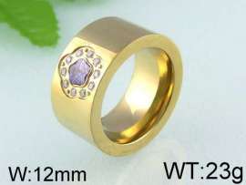 Stainless Steel Stone&Crystal Ring