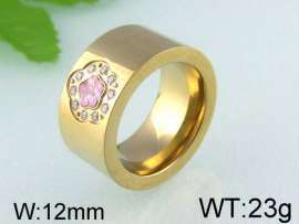 Stainless Steel Stone&Crystal Ring