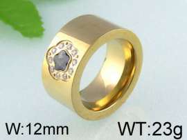 Stainless Steel Stone&Crystal Ring