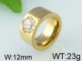 Stainless Steel Stone&Crystal Ring