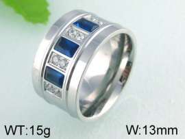 Stainless Steel Stone&Crystal Ring