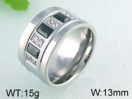 Stainless Steel Stone&Crystal Ring