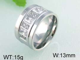 Stainless Steel Stone&Crystal Ring