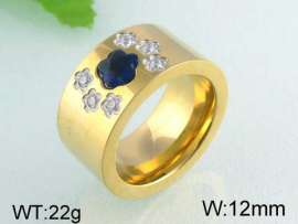 Stainless Steel Stone&Crystal Ring