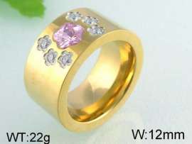 Stainless Steel Stone&Crystal Ring